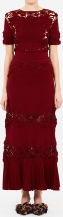 Ulla Johnson Stella Crochet Knit Top In Begonia