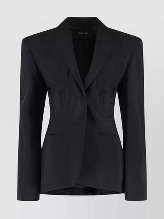 MUGLER single-breasted one button jacket