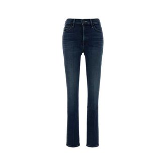 Mother Straight Jeans, female, Blue, Size: W31 High Waisted Straight Leg Jeans