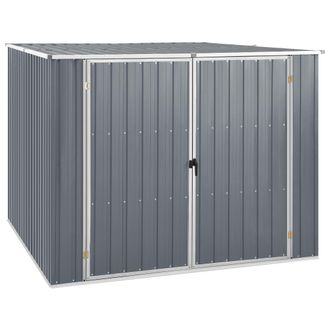 Berkfield Home Garden Shed Grey 195x198x159 cm Galvanised Steel | Size: 195 x 198 x 159 cm