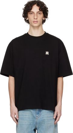 Amiri Mens MA Logo T-Shirt in Black Cotton - Size Medium