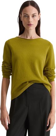 Marc O'Polo Rundhalspullover MARC OPOLO, Damen, Gr. S, bright pea, Strick, Obermaterial: 45% Baumwolle, 27% Polyamid, 20% Schurwolle, 5% Alpaka, 3% Elasthan, B&uuml;nd