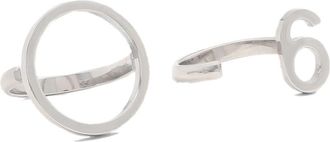 Maison Margiela Set van 6 ringen met logo, bestaande uit 2 ringen