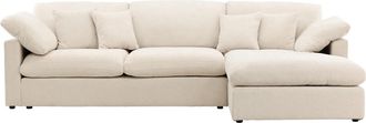 VE DESIGN 4-Sitzer Design Ecksofa Amalfi, Light Beige