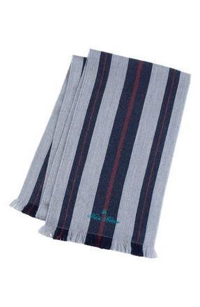 Brooks Brothers Variegated Stripe Wool Eyelash Fringe Scarf in Grey at Nordstrom Rack