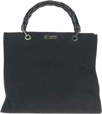Gucci Pre-owned Borsa Tote in Nylon Bamboo - - Pre-owned - Donna - Nero - ONE SIZE