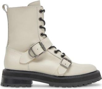 Dolce Vita Ronson DP88M0050 Combat Boots Womens White Leather Ankle JOBB135
