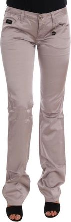 Costume National Beige Slim Fit Designer Jeans - Dames - Slim Fit Broeken - Beige - W26 - Katoen - Broeken