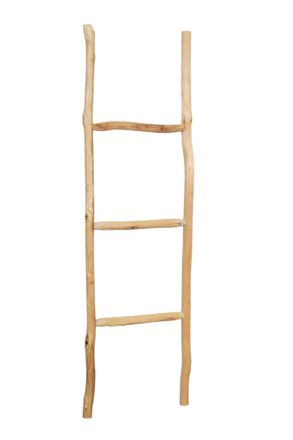 Biscottini International Toallero De Escalera De Madera Moderno Para Ba&ntilde;o De Pie De Pared Decorativo Toallero De Escalera Soporte Para Objetos Y Jarrones