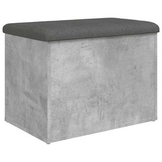 vidaXL Vidaxl - Banco Con Almacenaje Madera Ingenier&iacute;a Gris Hormig&oacute;n 62x42x45cm
