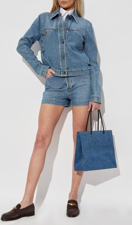 Moschino Denim Jacket With Vintage Effect, Womens, Blue