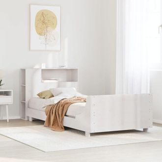 vidaXL Vidaxl - Estructura De Cama Sin Colch&oacute;n Madera Maciza Blanca 90x190 Cm