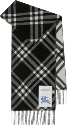 Burberry Check Cashmere Scarf Black 8099650