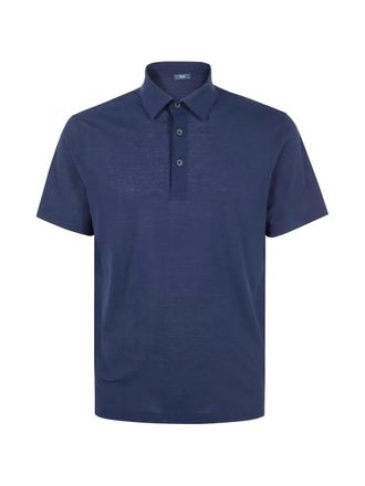 Herno Jersey Voile Crepe Short Sleeves Polo Shirt