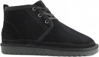 Colors Of California Enkellaarsjes - Heren - Veterlaarzen - Zwart - 43 EU - Leer - Schoenen
