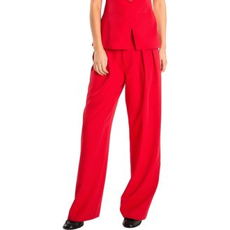 endless rose High Waist Wide Leg Pants in Red at Nordstrom, Size X-Small