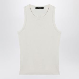 Max Mara Ivory Cotton Blend Tank Top