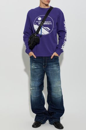 Dsquared2 Cotton Long Sleeve T-shirt, Mens, Purple