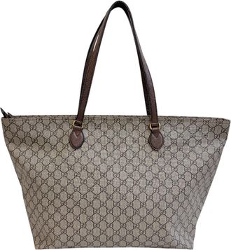 Gucci Brown Gg Supreme Tote Bag (Pre-Owned)