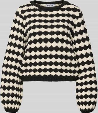 More & More More & More Strickpullover mit gerippten Abschl&uuml;ssen in Black, Gr&ouml;&szlig;e 34