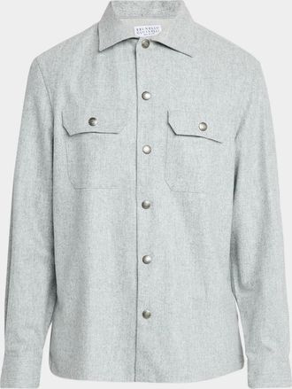 Brunello Cucinelli Men & apos;s Padded Wool Jacket
