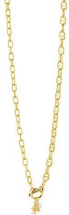 Sterling Forever Ava Freshwater Pearl & Burst Toggle Chain Necklace in Gold at Nordstrom Rack