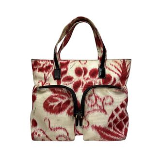 Gucci Pre-owned Tote Bags, female, Red, Size: ONE SIZE Pre-owned Cotton Tote Bag