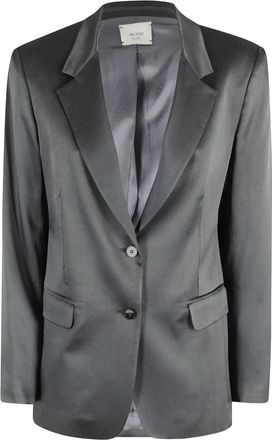 Alysi Blazer in raso - Grigio