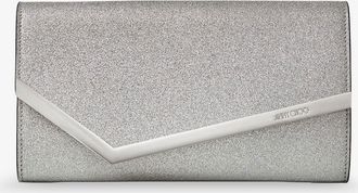 Jimmy Choo London Emmie leather clutch in with glitter effect - JIMMY CHOO - gender_Woman