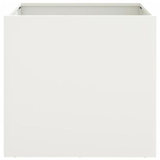 vidaXL Jardineras 2 Unidades Acero Blanco 49x47x46 Cm Vidaxl