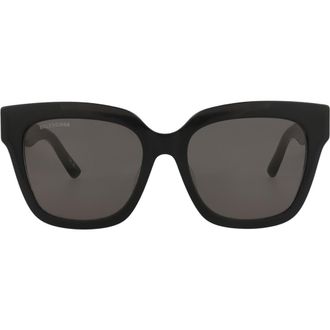 Balenciaga 55mm Square Sunglasses in Black Black Grey at Nordstrom Rack