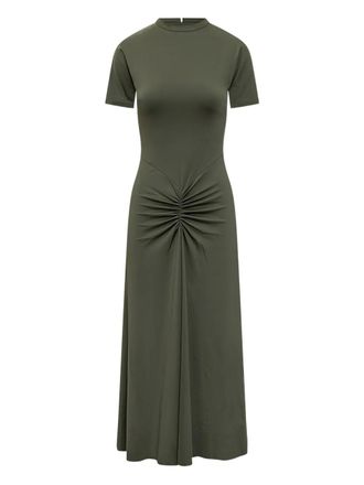 Victoria Beckham Gesmockte midi-jurk - Groen