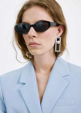 Mango Orecchini ciondoli metallo argento - Donna - Taglia unica - MANGO