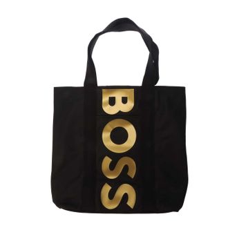 HUGO BOSS Womens Accessories Deva Rectangle Shape Tote with Logo in Black - One Size