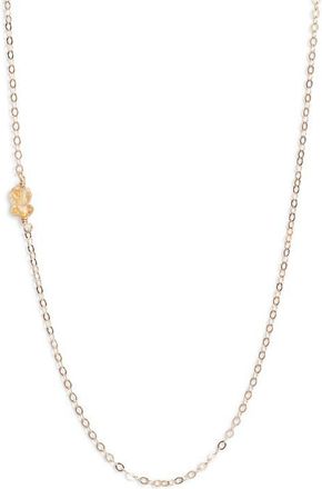Nashelle Semiprecious Stone Station Chain Necklace in Gold Fill at Nordstrom, Size 18