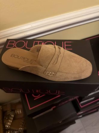 Corkys Footwear Womens Its Fall Yall Mule In Camel Suede