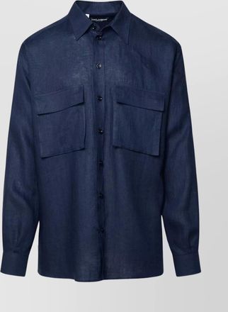 Dolce & Gabbana linen shirt featuring chest pockets