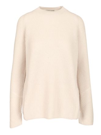 Max Mara Ribbed Wool Sweater Knitwear White