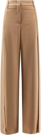 Semicouture Rtw... - Dames - Wijde Broeken - Beige - L - Wol - Broeken