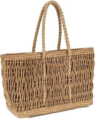 The Row Womens Beige Raffia Shoulder Bag