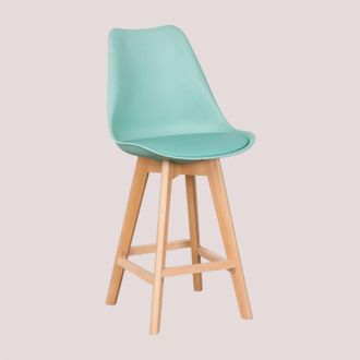 Sklum Sklum - Pack De 4 Taburetes Altos 65 Cm Con Coj&iacute;n En Polipiel Nordic