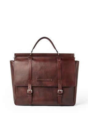 Brunello Cucinelli Calfskin casual briefcase in Burgundy at Nordstrom