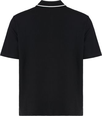 Dolce & Gabbana Mens Cotton-Piqu&eacute; Polo Shirt Black T-shirts And Polos