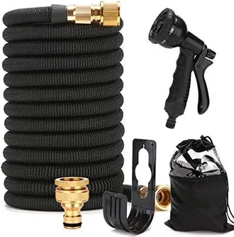 OEM Manguera De Jard&iacute;n Extensible, Manguera De L&aacute;tex De 3 Capas, Conexiones De Lat&oacute;n Macizo De 3/4 Y 1/2, Manguera De Jard&iacute;n Flexible Y Resistente A Las T
