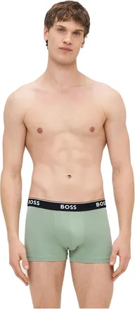 HUGO BOSS Heren Bodywear Logo Boxershorts (Set van 3) (Zwart/Grijs/Groen)