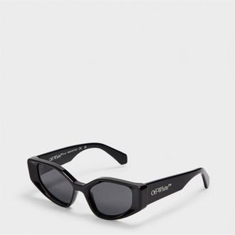 Off-white Accessoires Off White Memphis Square Volle Rand Zonnebril in Zwart/Dark Grey
