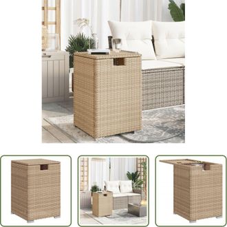 vidaXL Copertura serbatoio gas - Tavolo Copri Serbatoio Propano Beige 40x40x60 cm in Polyrattan