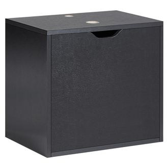 Beliani Beliani - Mueble De Ba&ntilde;o Suspendido 1 Puerta 44 X 40 Cm Negro Suzano