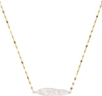 Made by Mary Baroque Pearl Bar Necklace in Gold Vermeil at Nordstrom