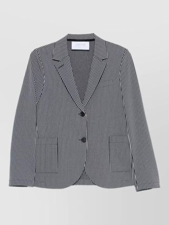 Harris Wharf London cotton blend blazer jacket striped lapels